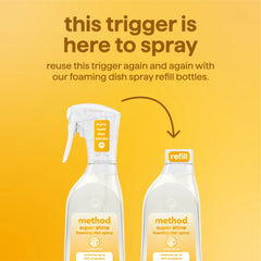 super shine foaming dish spray refill - coastal citron, 16 fl oz