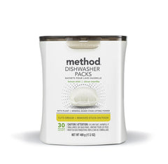 dishwasher packs - lemon mint, 30 ct