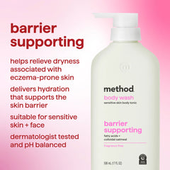 dewy glow barrier supporting + moisture enhancing body wash tonic bundle, 34 fl oz