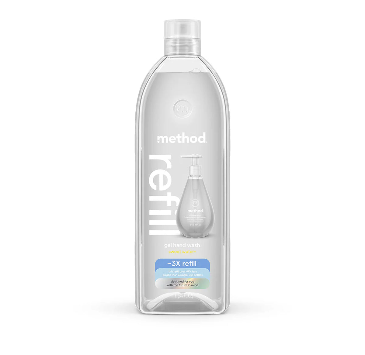 gel hand wash refill - sweet water, 34 fl oz 1