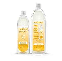 super shine liquid dish soap starter set - coastal citron, 64 fl oz